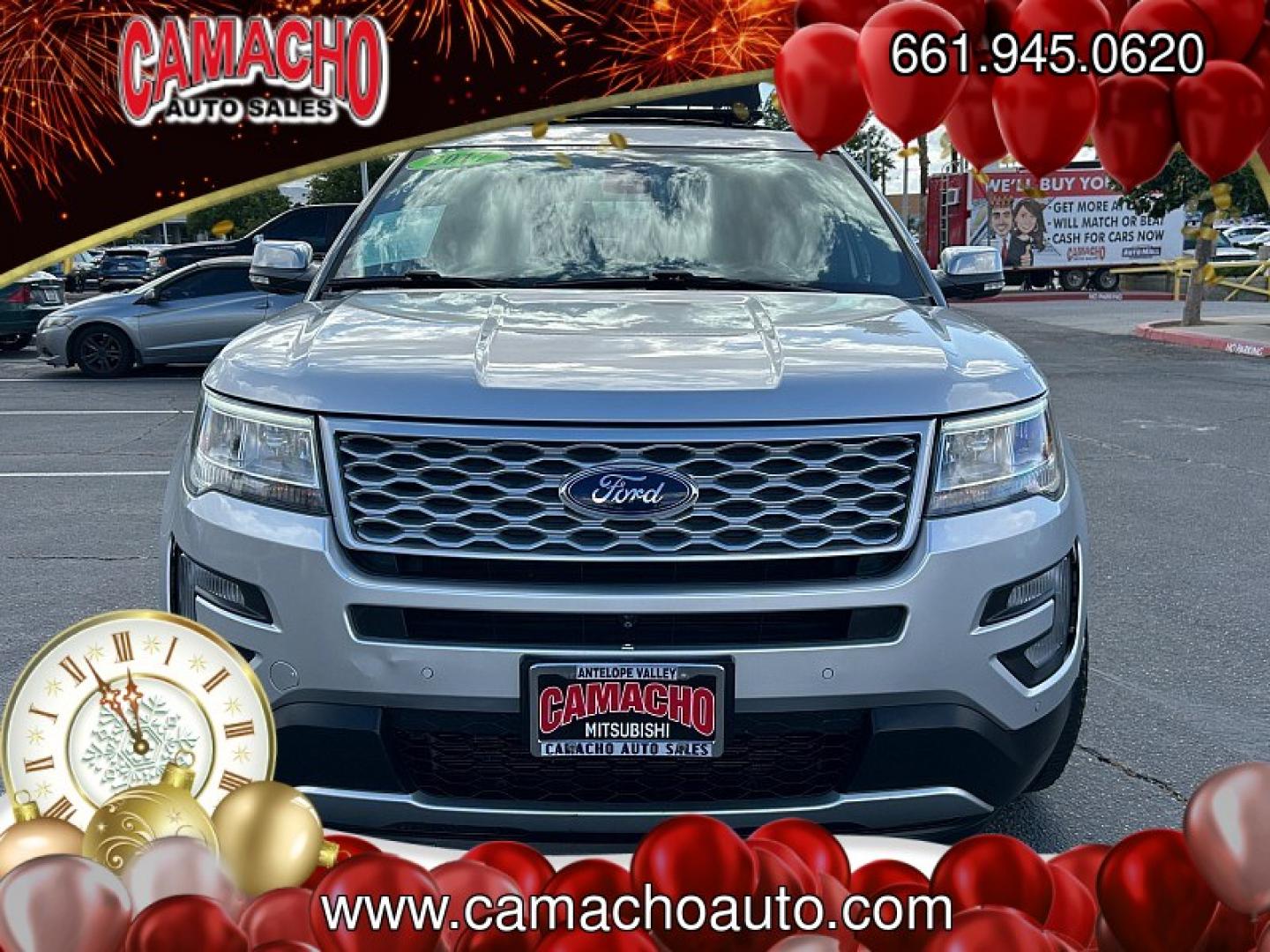 2017 SILVER Ford Explorer (1FM5K8HT2HG) with an V6 EcoBoost TT 3.5L engine, Auto 6-Spd SelectShift transmission, located at 412 Auto Vista Drive, Palmdale, CA, 93551, (661) 945-0620, 34.592636, -118.136681 - Photo#1