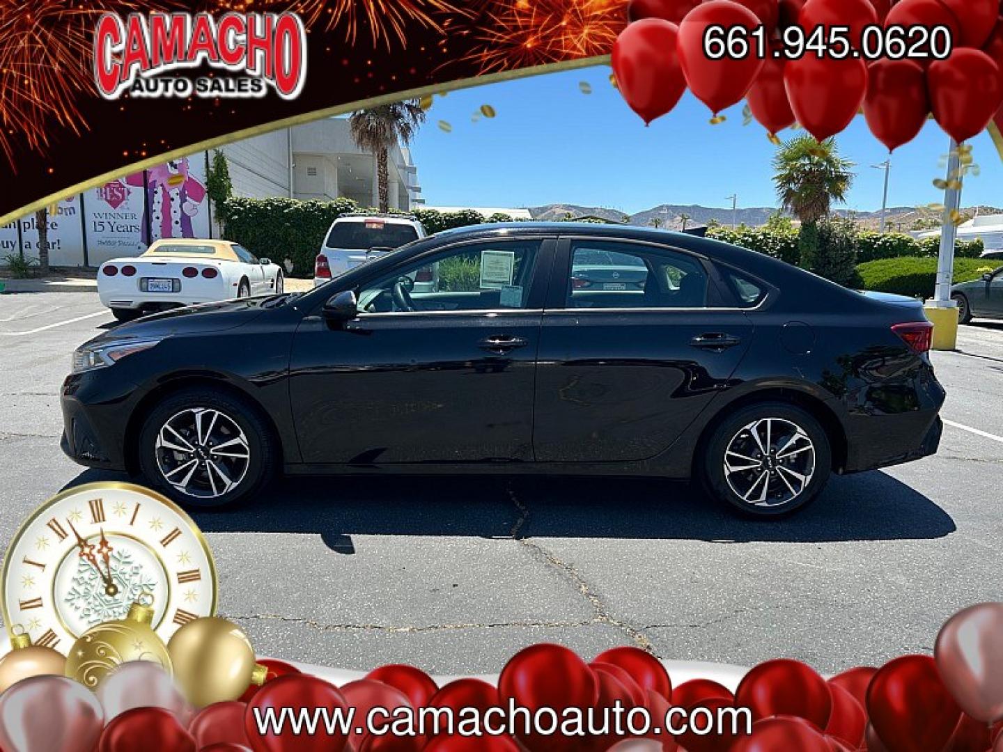 2024 BLACK Kia Forte (3KPF24AD3RE) with an 4-Cyl 2.0 Liter engine, Automatic IVT transmission, located at 412 Auto Vista Drive, Palmdale, CA, 93551, (661) 945-0620, 34.592636, -118.136681 - Photo#2