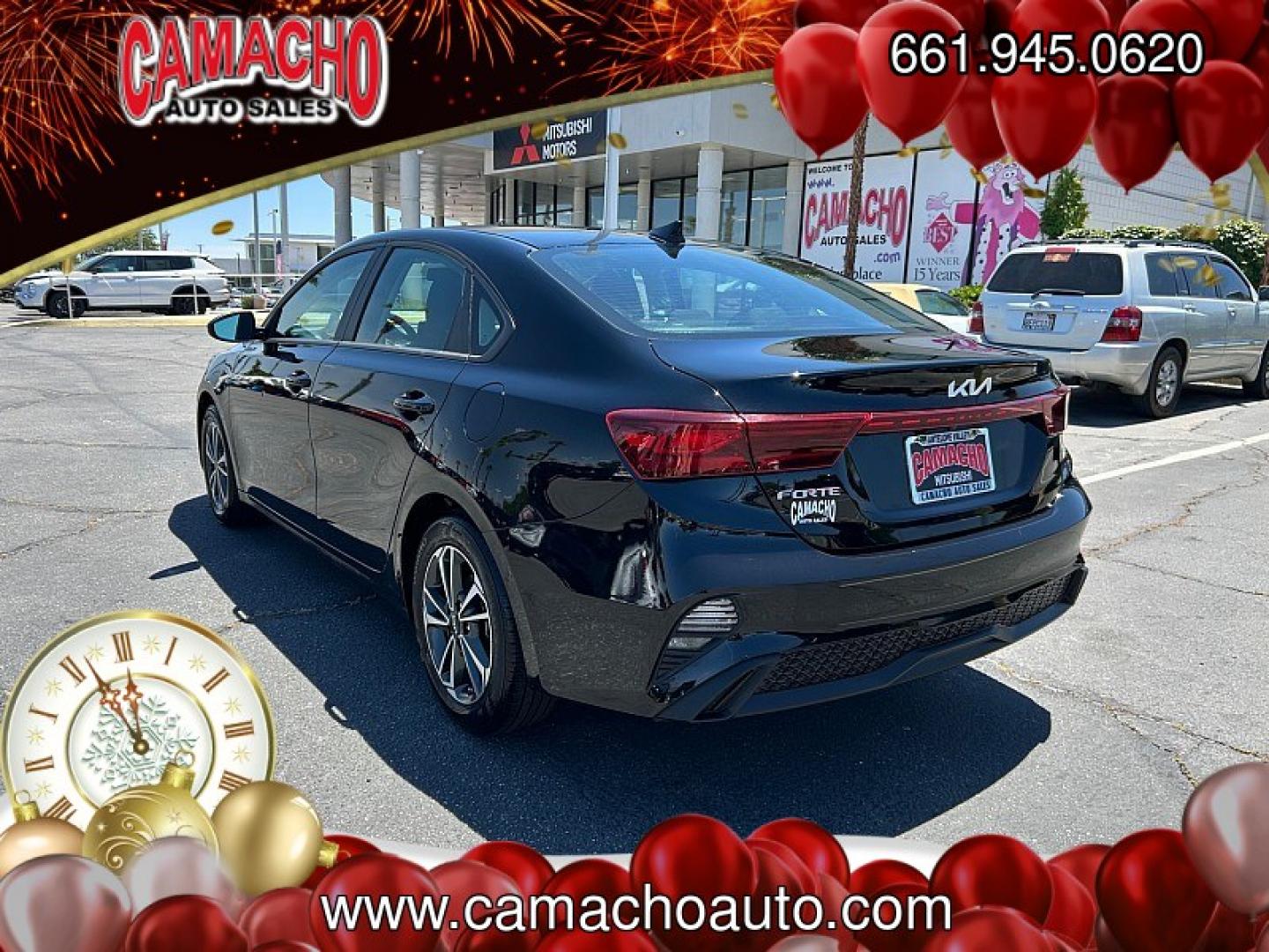 2024 BLACK Kia Forte (3KPF24AD3RE) with an 4-Cyl 2.0 Liter engine, Automatic IVT transmission, located at 412 Auto Vista Drive, Palmdale, CA, 93551, (661) 945-0620, 34.592636, -118.136681 - Photo#8