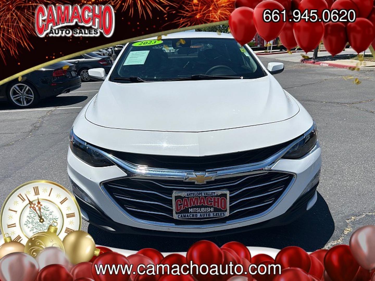 2023 WHITE Chevrolet Malibu (1G1ZD5ST6PF) with an 4-Cyl Turbo 1.5 Liter engine, Automatic CVT transmission, located at 412 Auto Vista Drive, Palmdale, CA, 93551, (661) 945-0620, 34.592636, -118.136681- Photo#2