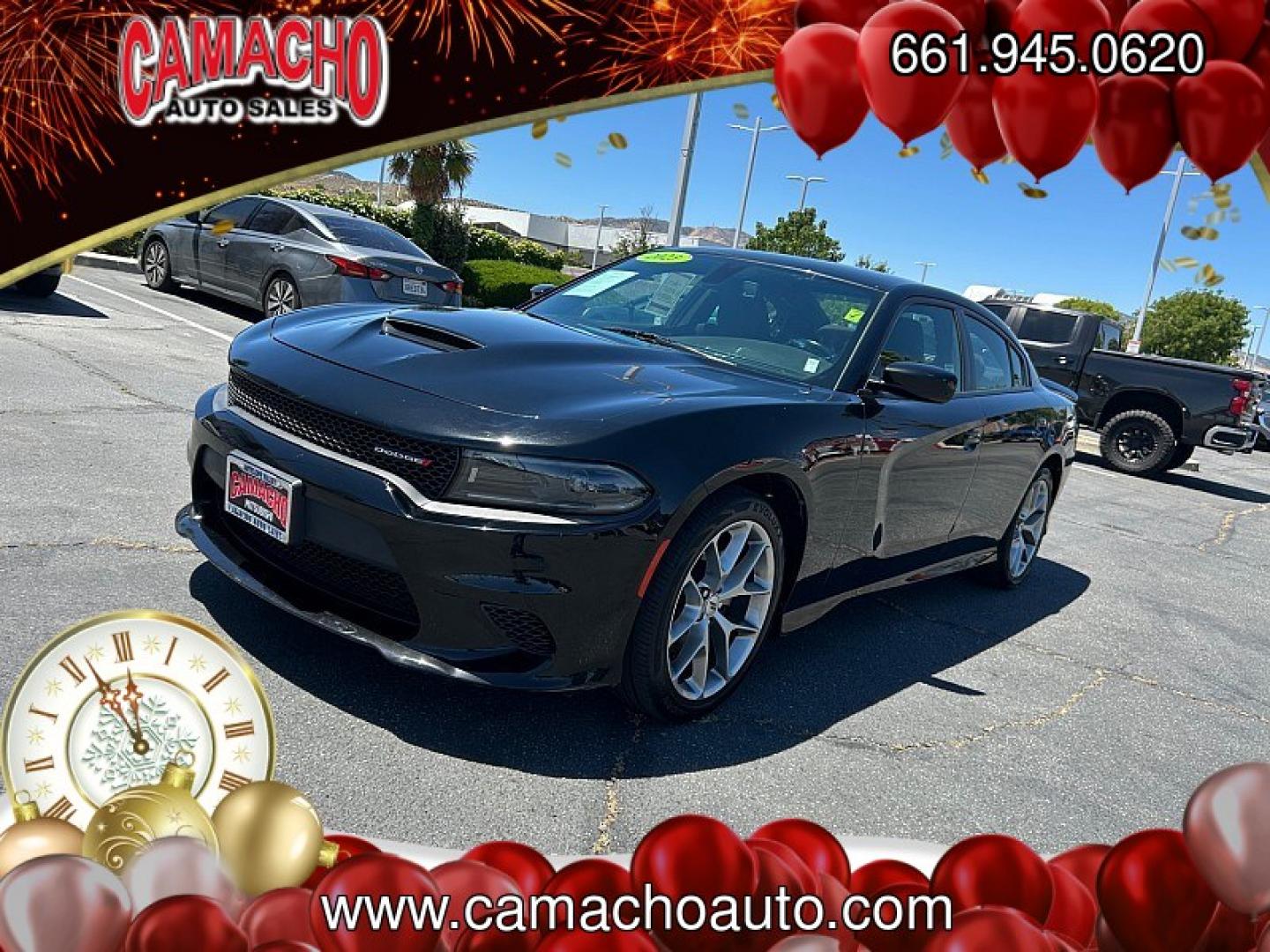2023 BLACK Dodge Charger (2C3CDXHG9PH) with an V6 3.6 Liter engine, Automatic 8-Spd w/AutoStick transmission, located at 412 Auto Vista Drive, Palmdale, CA, 93551, (661) 945-0620, 34.592636, -118.136681 - Photo#2