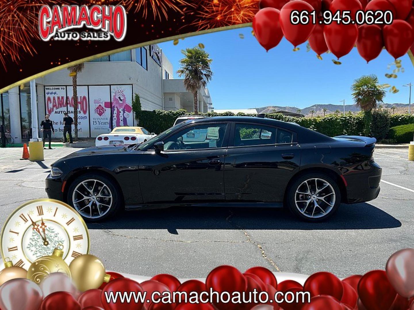 2023 BLACK Dodge Charger (2C3CDXHG9PH) with an V6 3.6 Liter engine, Automatic 8-Spd w/AutoStick transmission, located at 412 Auto Vista Drive, Palmdale, CA, 93551, (661) 945-0620, 34.592636, -118.136681 - Photo#3