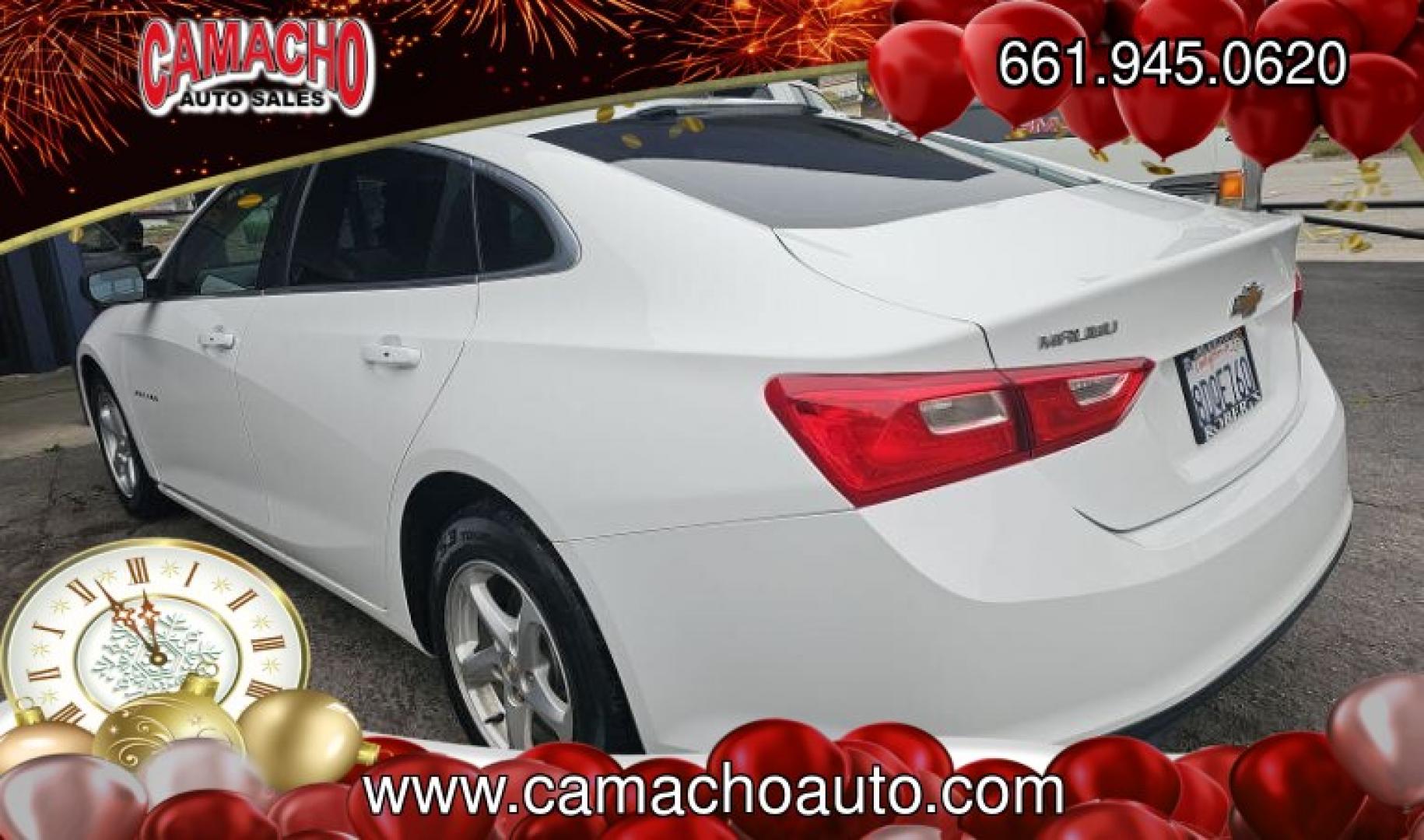 2018 WHITE Chevrolet Malibu (1G1ZC5ST4JF) with an 4-Cyl Turbo 1.5 Liter engine, Automatic 6-Spd transmission, located at 412 Auto Vista Drive, Palmdale, CA, 93551, (661) 945-0620, 34.592636, -118.136681 - Photo#0