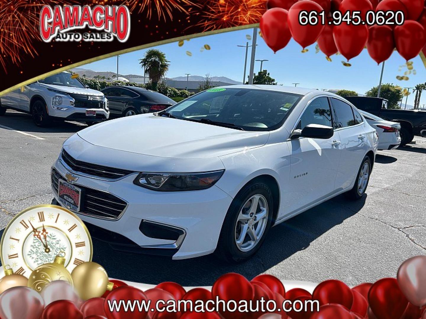2018 WHITE Chevrolet Malibu (1G1ZC5ST4JF) with an 4-Cyl Turbo 1.5 Liter engine, Automatic 6-Spd transmission, located at 412 Auto Vista Drive, Palmdale, CA, 93551, (661) 945-0620, 34.592636, -118.136681- Photo#6
