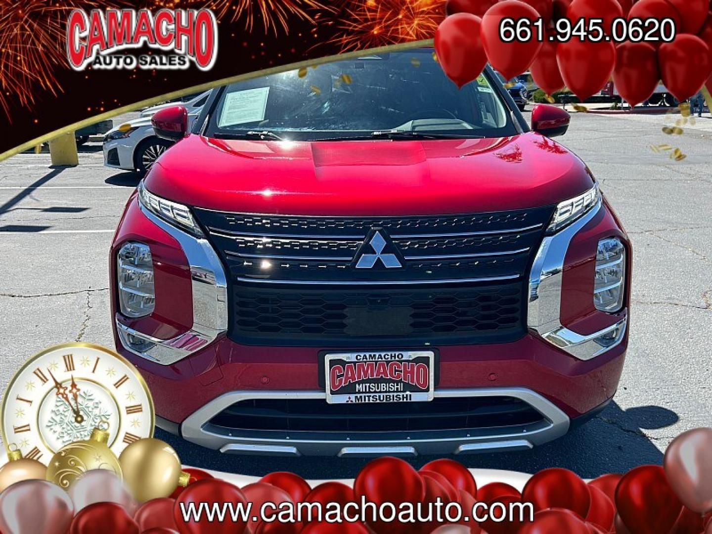 2024 RED Mitsubishi Outlander (JA4J3VA8XRZ) with an 4-Cyl 2.5 Liter engine, Automatic CVT transmission, located at 412 Auto Vista Drive, Palmdale, CA, 93551, (661) 945-0620, 34.592636, -118.136681 - Photo#1