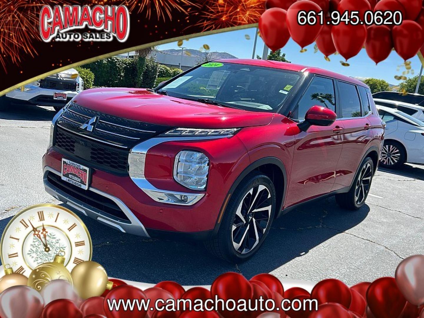 2024 RED Mitsubishi Outlander (JA4J3VA8XRZ) with an 4-Cyl 2.5 Liter engine, Automatic CVT transmission, located at 412 Auto Vista Drive, Palmdale, CA, 93551, (661) 945-0620, 34.592636, -118.136681 - Photo#2
