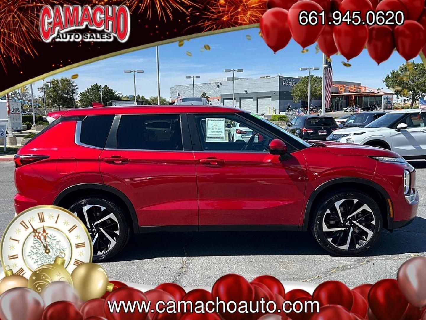 2024 RED Mitsubishi Outlander (JA4J3VA8XRZ) with an 4-Cyl 2.5 Liter engine, Automatic CVT transmission, located at 412 Auto Vista Drive, Palmdale, CA, 93551, (661) 945-0620, 34.592636, -118.136681 - Photo#6