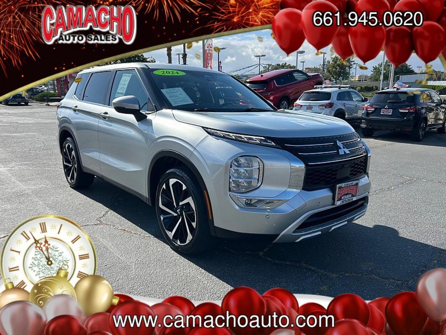 2024 BLACK Mitsubishi Outlander (JA4J3VA89RZ) with an 4-Cyl 2.5 Liter engine, Automatic CVT transmission, located at 412 Auto Vista Drive, Palmdale, CA, 93551, (661) 945-0620, 34.592636, -118.136681- Photo#0