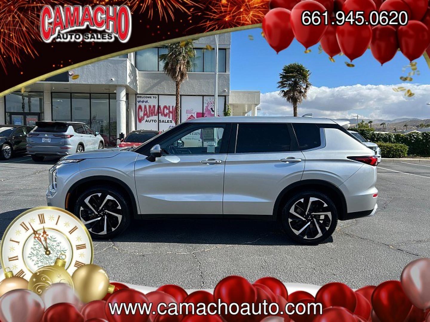 2024 BLACK Mitsubishi Outlander (JA4J3VA89RZ) with an 4-Cyl 2.5 Liter engine, Automatic CVT transmission, located at 412 Auto Vista Drive, Palmdale, CA, 93551, (661) 945-0620, 34.592636, -118.136681- Photo#3