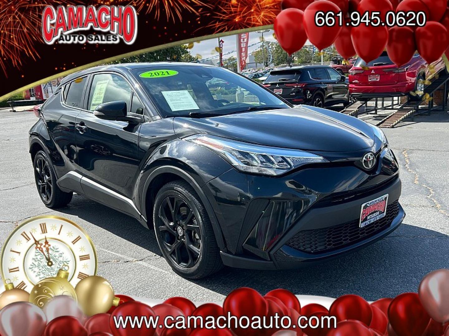 2021 BLACK Toyota C-HR (JTNKHMBX0M1) with an 4-Cyl 2.0 Liter engine, Automatic CVTi-S transmission, located at 412 Auto Vista Drive, Palmdale, CA, 93551, (661) 945-0620, 34.592636, -118.136681 - Photo#0