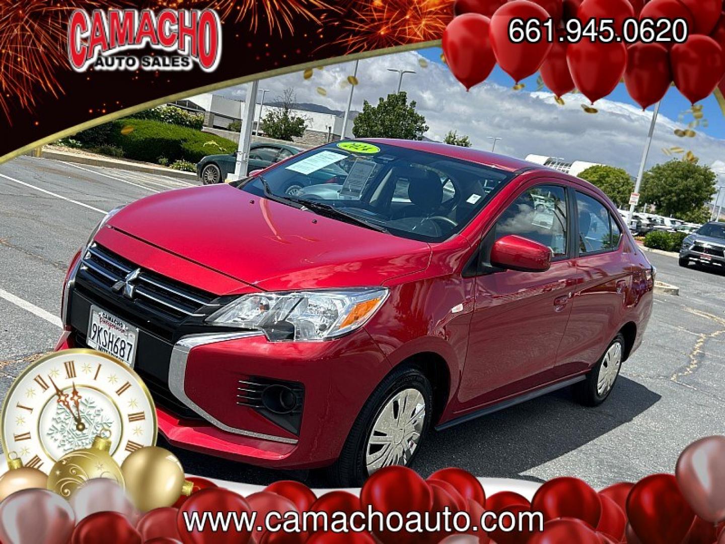 2024 BURGUNDY Mitsubishi Mirage G4 (ML32FUFJ7RH) with an 3-Cyl 1.2 Liter engine, Automatic CVT transmission, located at 412 Auto Vista Drive, Palmdale, CA, 93551, (661) 945-0620, 34.592636, -118.136681- Photo#2