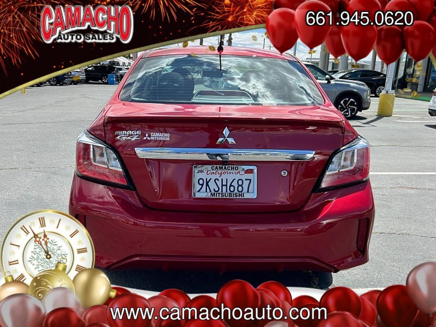 2024 BURGUNDY Mitsubishi Mirage G4 (ML32FUFJ7RH) with an 3-Cyl 1.2 Liter engine, Automatic CVT transmission, located at 412 Auto Vista Drive, Palmdale, CA, 93551, (661) 945-0620, 34.592636, -118.136681- Photo#5
