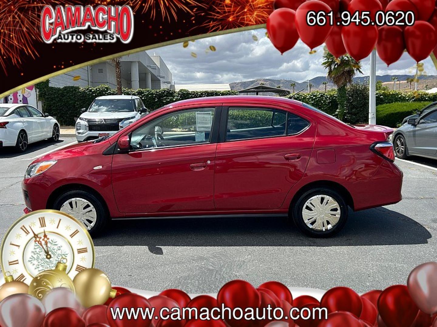 2024 BURGUNDY Mitsubishi Mirage G4 (ML32FUFJ7RH) with an 3-Cyl 1.2 Liter engine, Automatic CVT transmission, located at 412 Auto Vista Drive, Palmdale, CA, 93551, (661) 945-0620, 34.592636, -118.136681- Photo#10