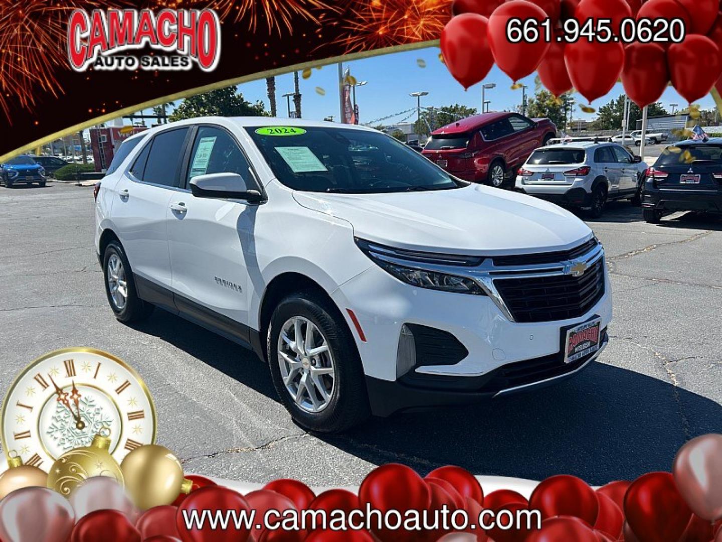 2024 WHITE Chevrolet Equinox (3GNAXUEG4RL) with an 4-Cyl Turbo 1.5 Liter engine, Automatic 6-Spd w/Overdrive transmission, located at 412 Auto Vista Drive, Palmdale, CA, 93551, (661) 945-0620, 34.592636, -118.136681- Photo#0