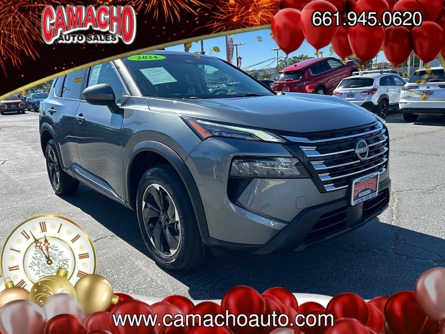 2024 GRAY Nissan Rogue (5N1BT3BA3RC) with an 3-Cyl Turbo 1.5 Liter engine, Automatic CVT transmission, located at 412 Auto Vista Drive, Palmdale, CA, 93551, (661) 945-0620, 34.592636, -118.136681- Photo#0