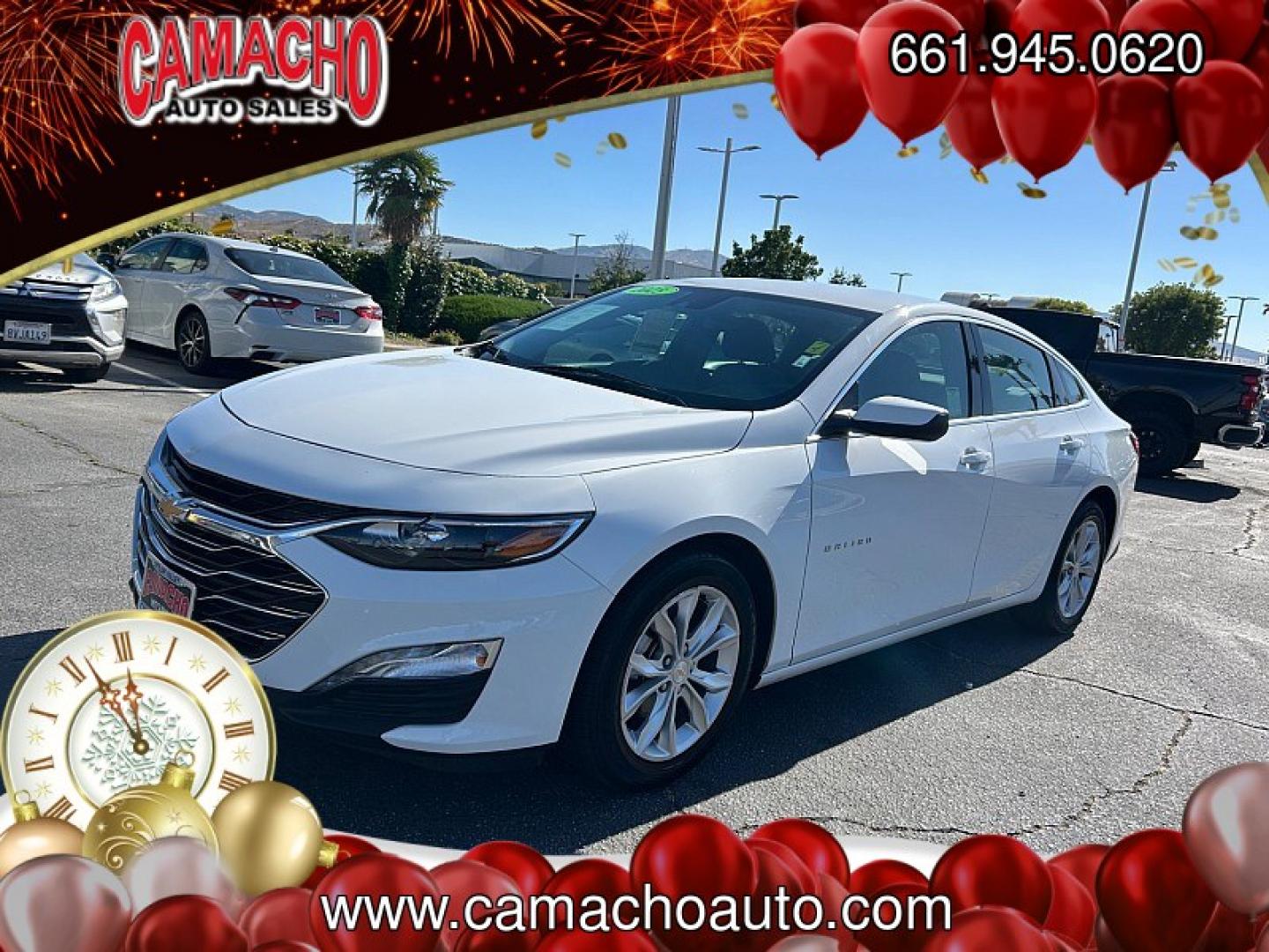 2025 WHITE Chevrolet Malibu (1G1ZD5STXSF) with an 4-Cyl Turbo 1.5 Liter engine, Automatic CVT transmission, located at 412 Auto Vista Drive, Palmdale, CA, 93551, (661) 945-0620, 34.592636, -118.136681- Photo#2
