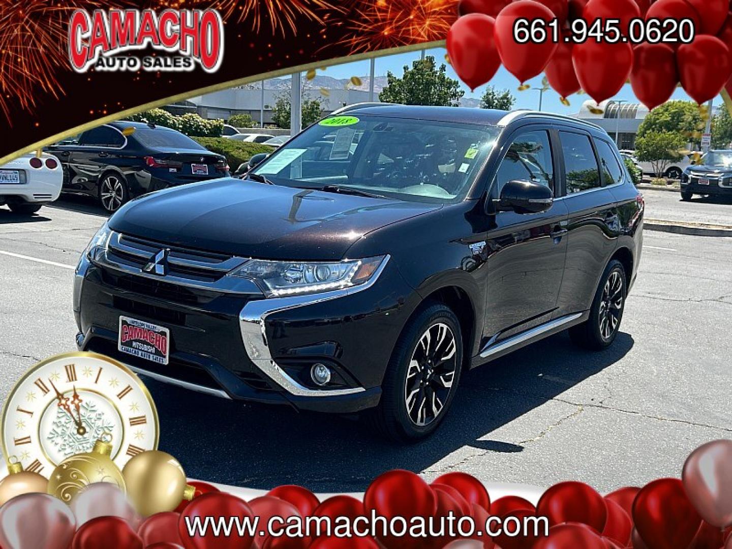 2018 RUBY BLACK Mitsubishi Outlander Plug-In Hybrid (JA4J24A58JZ) with an 4-Cyl Hybrid 2.0 Liter engine, Single-Speed Fixed Gear transmission, located at 412 Auto Vista Drive, Palmdale, CA, 93551, (661) 945-0620, 34.592636, -118.136681- Photo#6