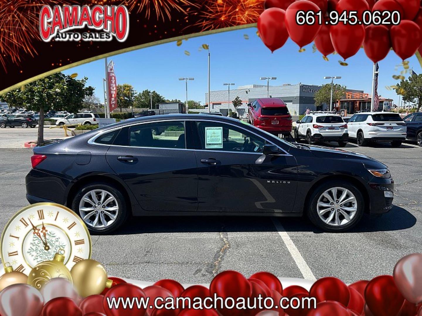 2023 BLACK Chevrolet Malibu (1G1ZD5ST5PF) with an 4-Cyl Turbo 1.5 Liter engine, Automatic CVT transmission, located at 412 Auto Vista Drive, Palmdale, CA, 93551, (661) 945-0620, 34.592636, -118.136681- Photo#4