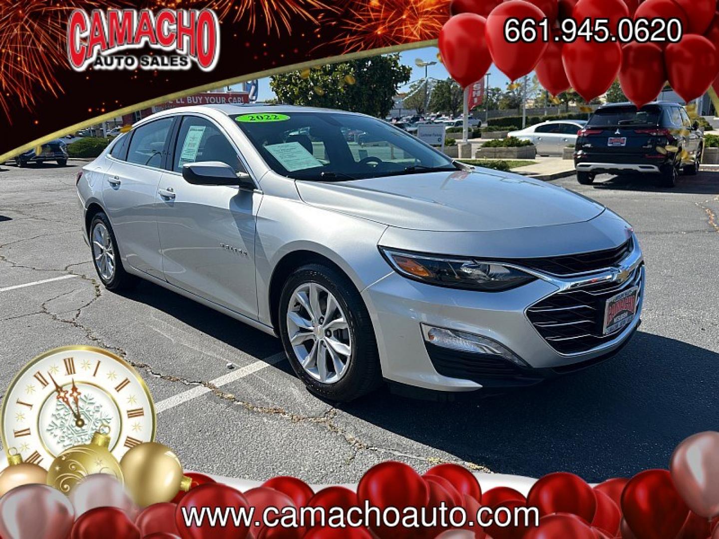 2022 SILVER Chevrolet Malibu (1G1ZD5ST8NF) with an 4-Cyl Turbo 1.5 Liter engine, Automatic CVT transmission, located at 412 Auto Vista Drive, Palmdale, CA, 93551, (661) 945-0620, 34.592636, -118.136681- Photo#0