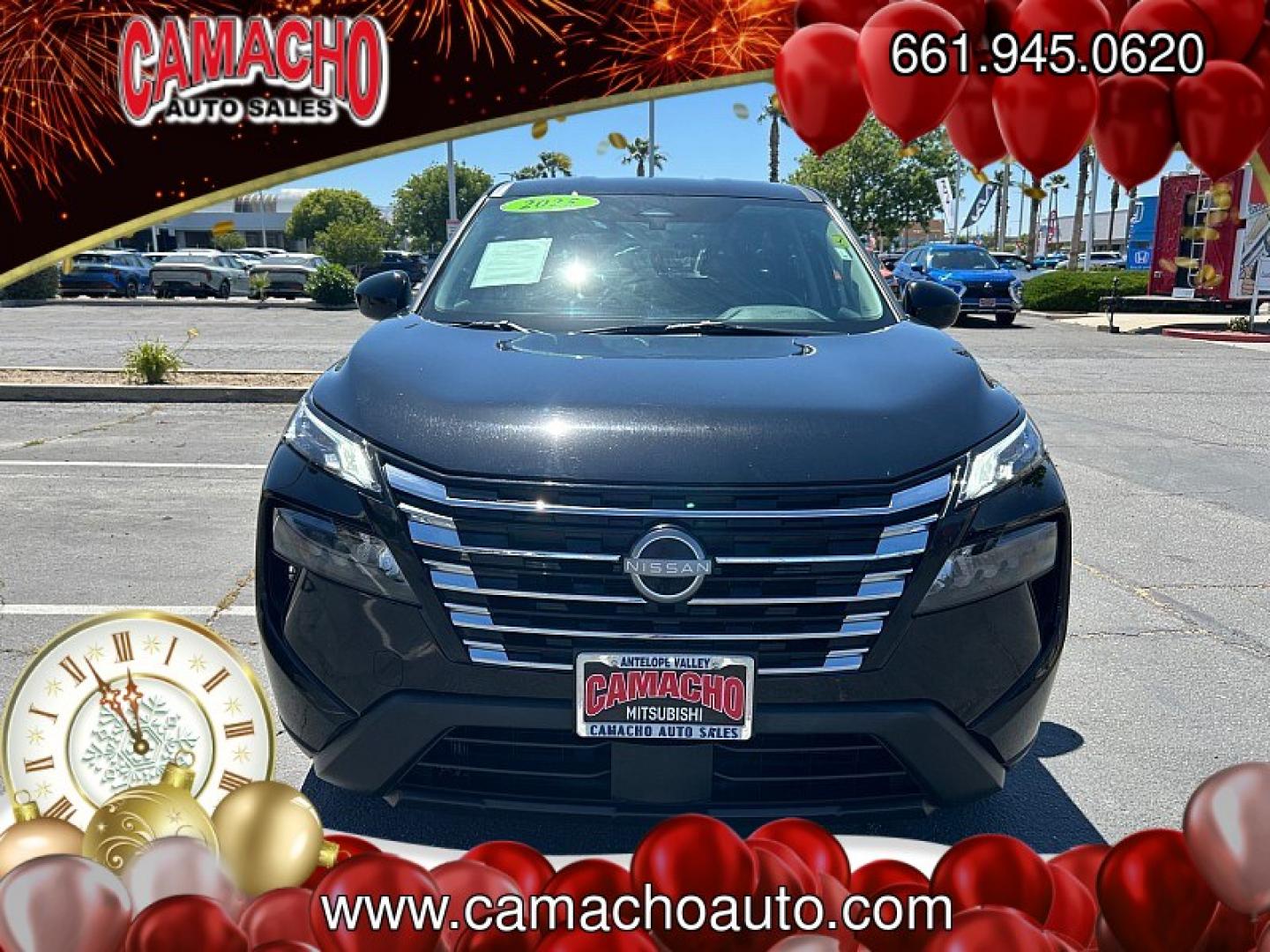 2025 BLACK Nissan Rogue (5N1BT3BA0SC) with an 3-Cyl Turbo 1.5 Liter engine, Automatic CVT transmission, located at 412 Auto Vista Drive, Palmdale, CA, 93551, (661) 945-0620, 34.592636, -118.136681- Photo#1