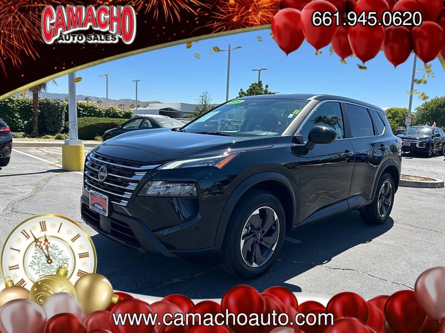 2025 BLACK Nissan Rogue (5N1BT3BA0SC) with an 3-Cyl Turbo 1.5 Liter engine, Automatic CVT transmission, located at 412 Auto Vista Drive, Palmdale, CA, 93551, (661) 945-0620, 34.592636, -118.136681- Photo#2