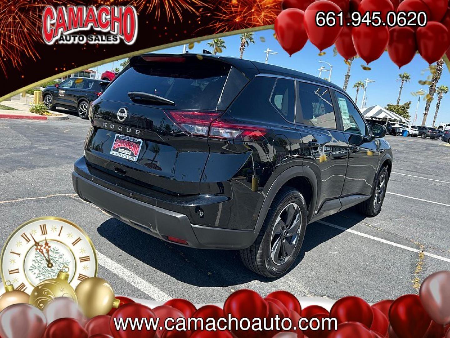 2025 BLACK Nissan Rogue (5N1BT3BA0SC) with an 3-Cyl Turbo 1.5 Liter engine, Automatic CVT transmission, located at 412 Auto Vista Drive, Palmdale, CA, 93551, (661) 945-0620, 34.592636, -118.136681- Photo#6