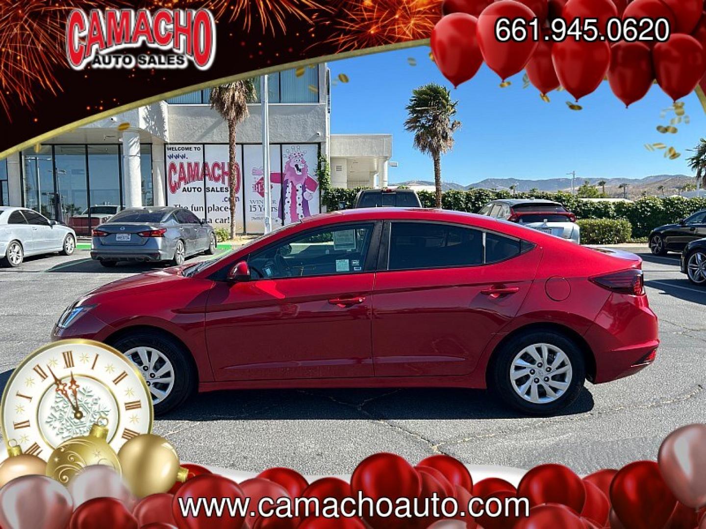 2020 RED Hyundai Elantra (KMHD74LFXLU) with an 4-Cyl 2.0 Liter engine, Automatic IVT transmission, located at 412 Auto Vista Drive, Palmdale, CA, 93551, (661) 945-0620, 34.592636, -118.136681- Photo#3