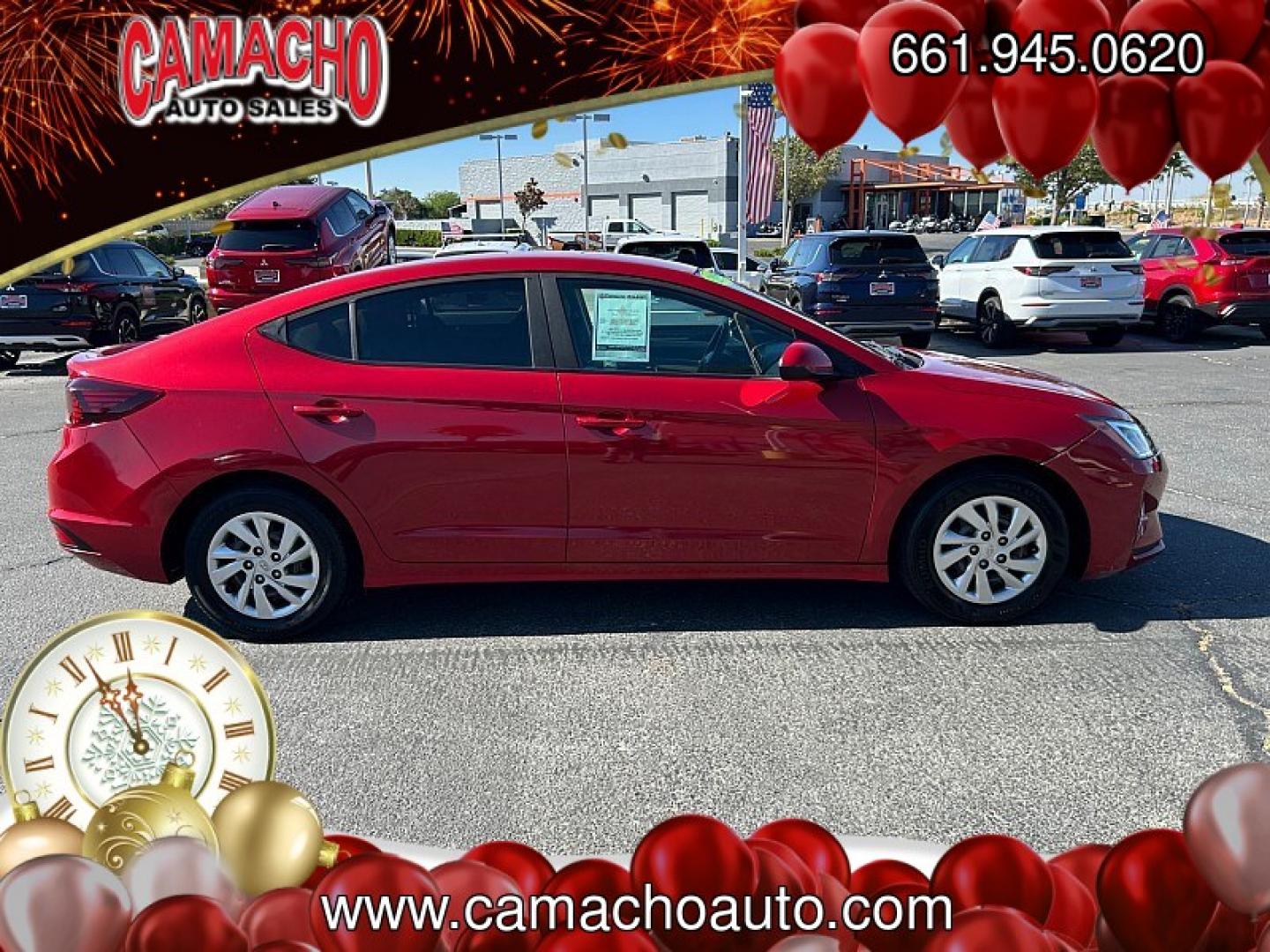 2020 RED Hyundai Elantra (KMHD74LFXLU) with an 4-Cyl 2.0 Liter engine, Automatic IVT transmission, located at 412 Auto Vista Drive, Palmdale, CA, 93551, (661) 945-0620, 34.592636, -118.136681- Photo#7