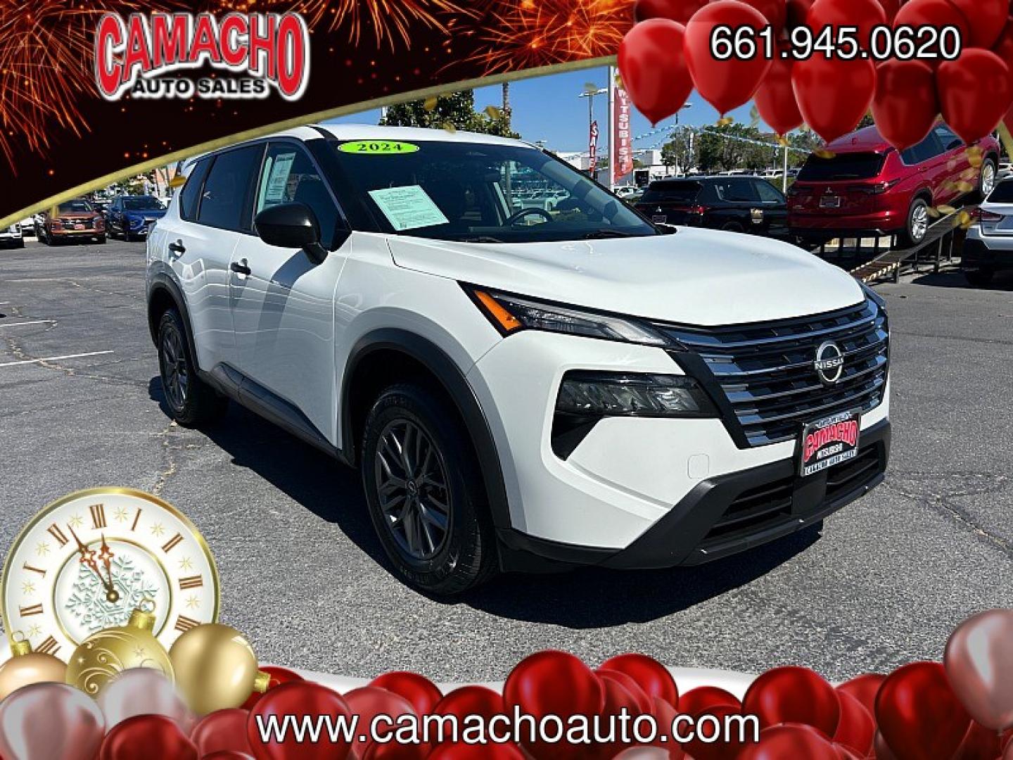 2024 White Nissan Rogue (5N1BT3AA4RC) with an 3-Cyl Turbo 1.5 Liter engine, Automatic CVT transmission, located at 412 Auto Vista Drive, Palmdale, CA, 93551, (661) 945-0620, 34.592636, -118.136681- Photo#0