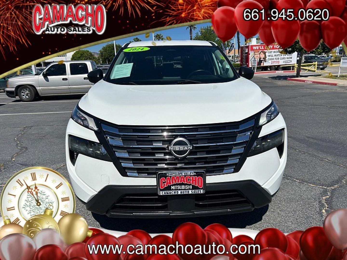 2024 White Nissan Rogue (5N1BT3AA4RC) with an 3-Cyl Turbo 1.5 Liter engine, Automatic CVT transmission, located at 412 Auto Vista Drive, Palmdale, CA, 93551, (661) 945-0620, 34.592636, -118.136681- Photo#1