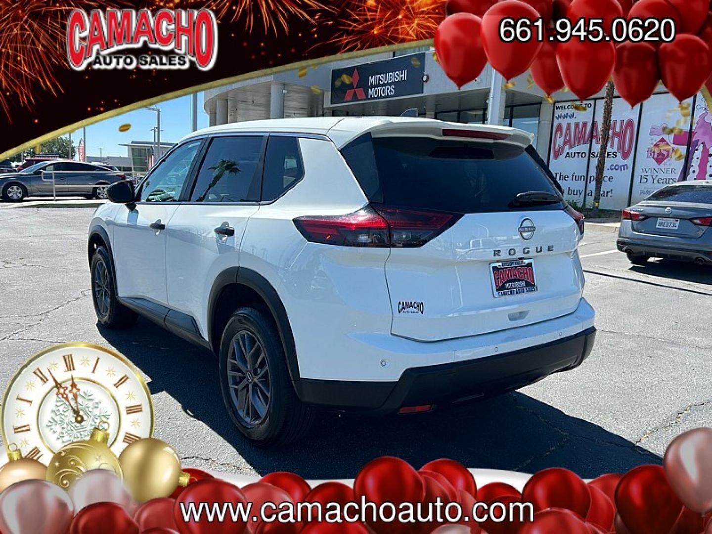 2024 White Nissan Rogue (5N1BT3AA4RC) with an 3-Cyl Turbo 1.5 Liter engine, Automatic CVT transmission, located at 412 Auto Vista Drive, Palmdale, CA, 93551, (661) 945-0620, 34.592636, -118.136681- Photo#4