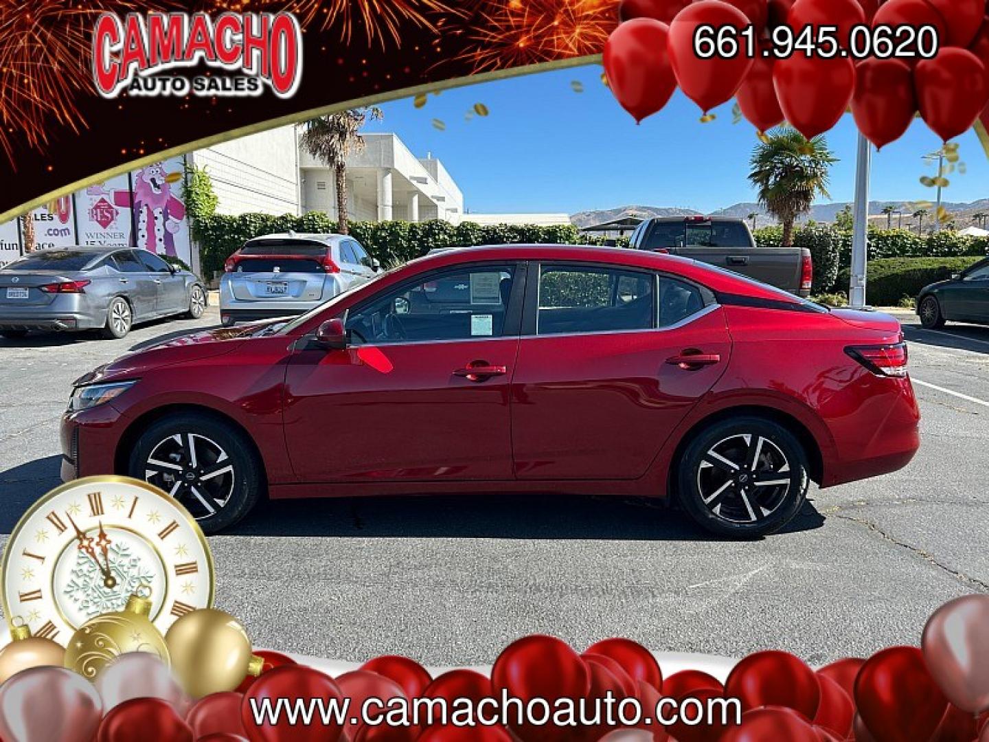 2024 RED Nissan Sentra (3N1AB8CV5RY) with an 4-Cyl 2.0 Liter engine, Automatic CVT w/Xtronic transmission, located at 412 Auto Vista Drive, Palmdale, CA, 93551, (661) 945-0620, 34.592636, -118.136681- Photo#3