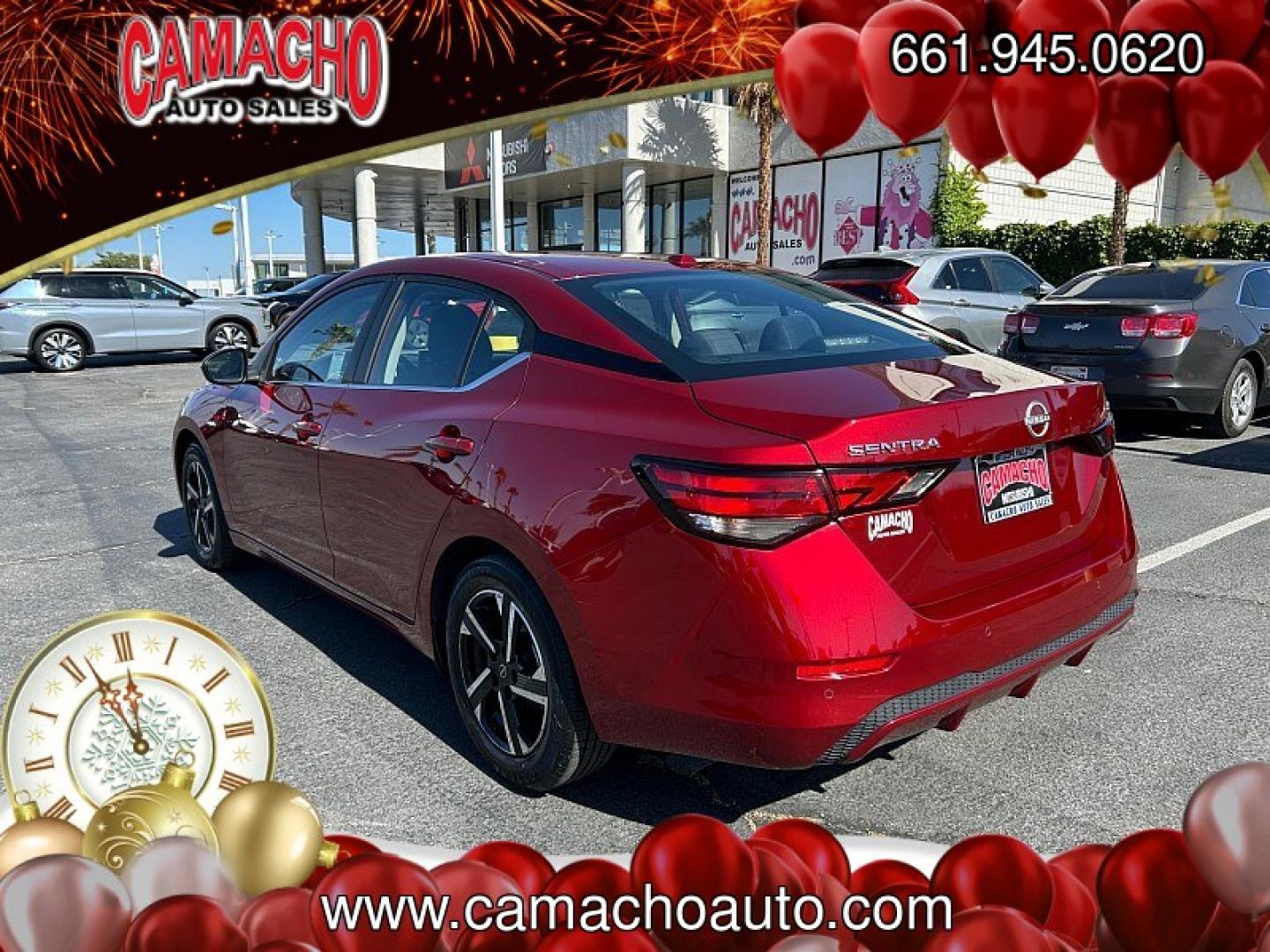 2024 RED Nissan Sentra (3N1AB8CV5RY) with an 4-Cyl 2.0 Liter engine, Automatic CVT w/Xtronic transmission, located at 412 Auto Vista Drive, Palmdale, CA, 93551, (661) 945-0620, 34.592636, -118.136681- Photo#4