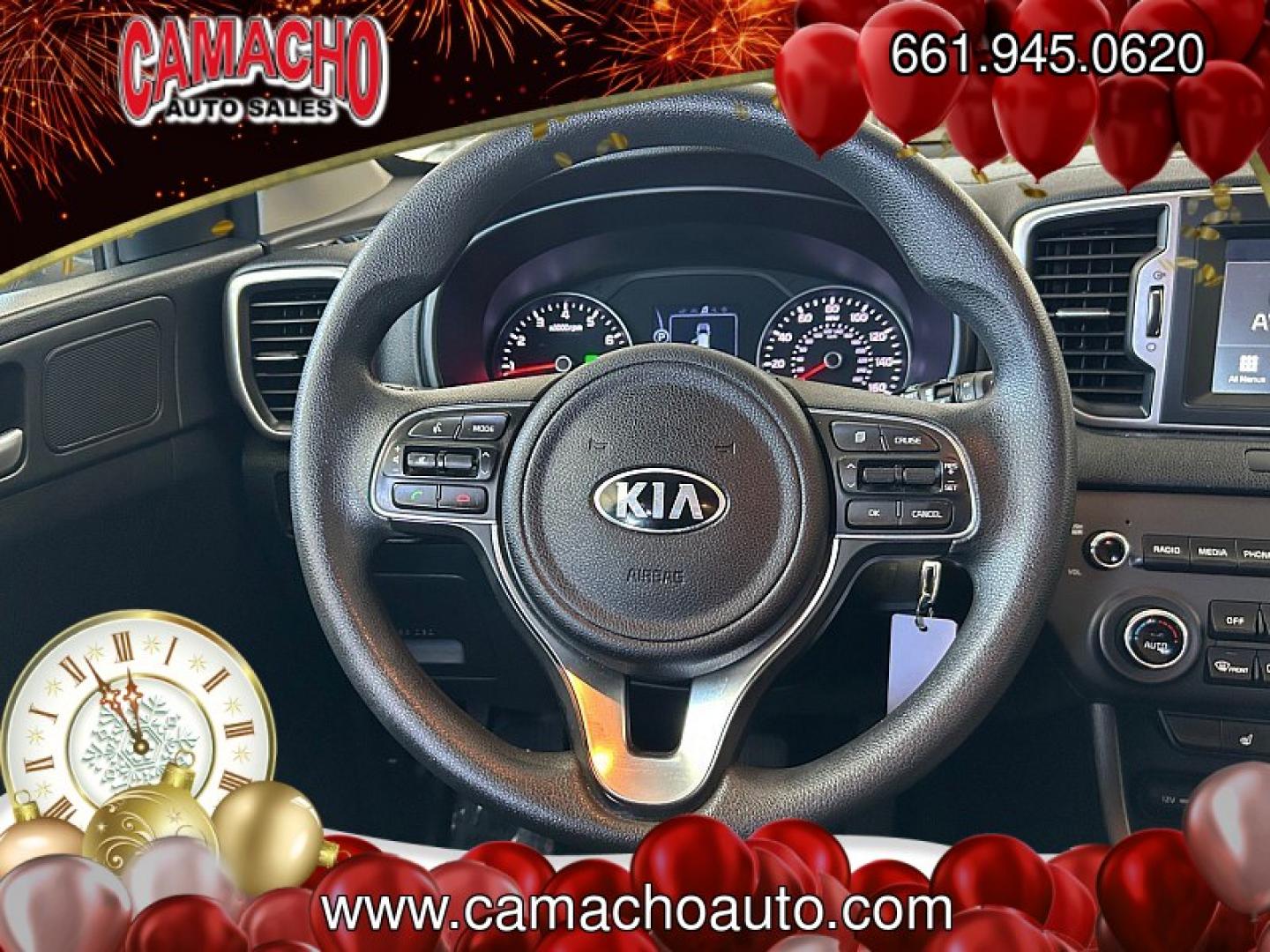 2018 White Kia Sportage (KNDPMCAC9J7) with an 4-Cyl GDI 2.4 Liter engine, Automatic 6-Spd w/Overdrive and Sportmatic transmission, located at 412 Auto Vista Drive, Palmdale, CA, 93551, (661) 945-0620, 34.592636, -118.136681- Photo#22
