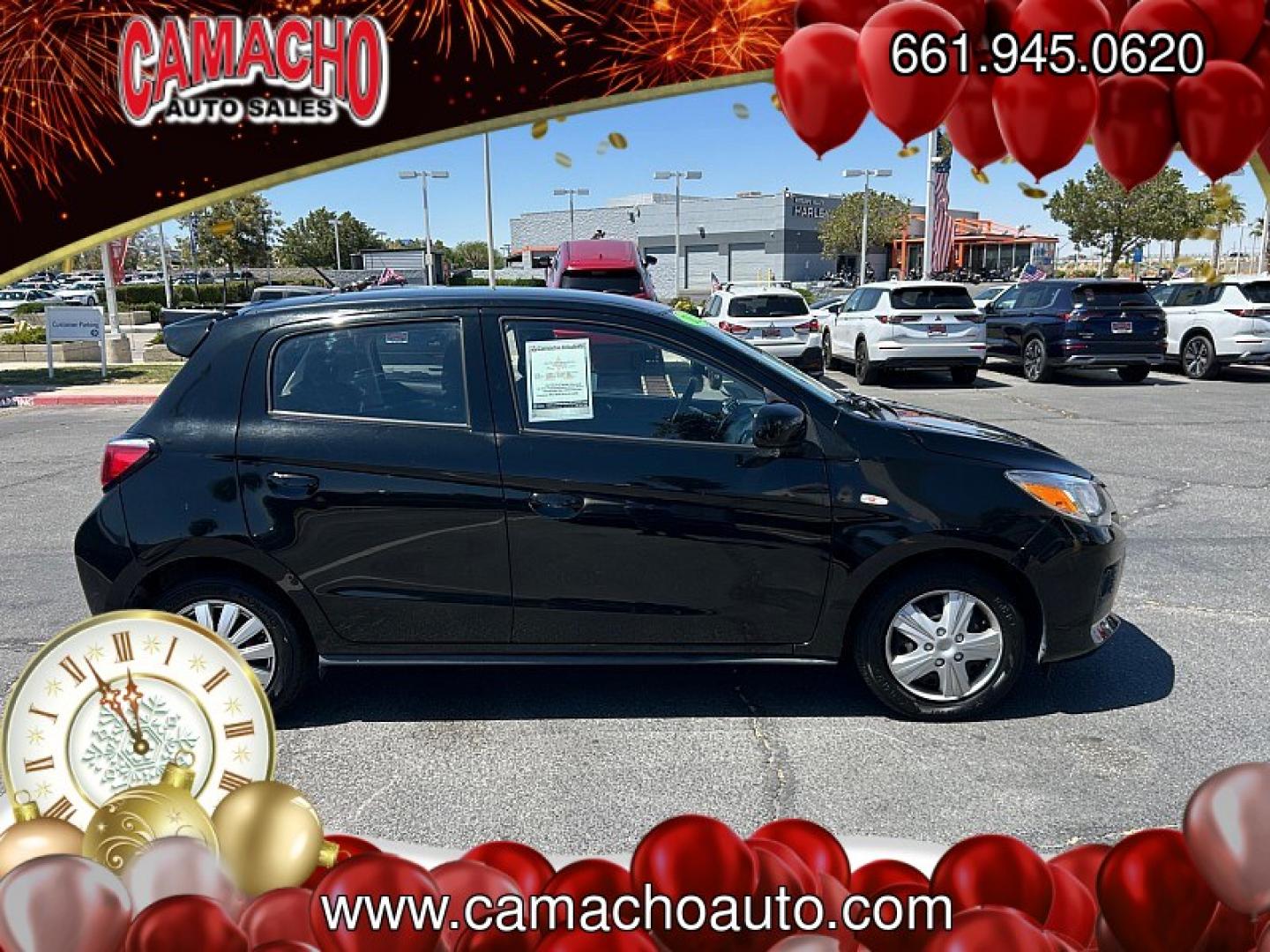 2022 Black Mitsubishi Mirage (ML32AUHJ8NH) with an 3-Cyl 1.2 Liter engine, Automatic CVT transmission, located at 412 Auto Vista Drive, Palmdale, CA, 93551, (661) 945-0620, 34.592636, -118.136681- Photo#5
