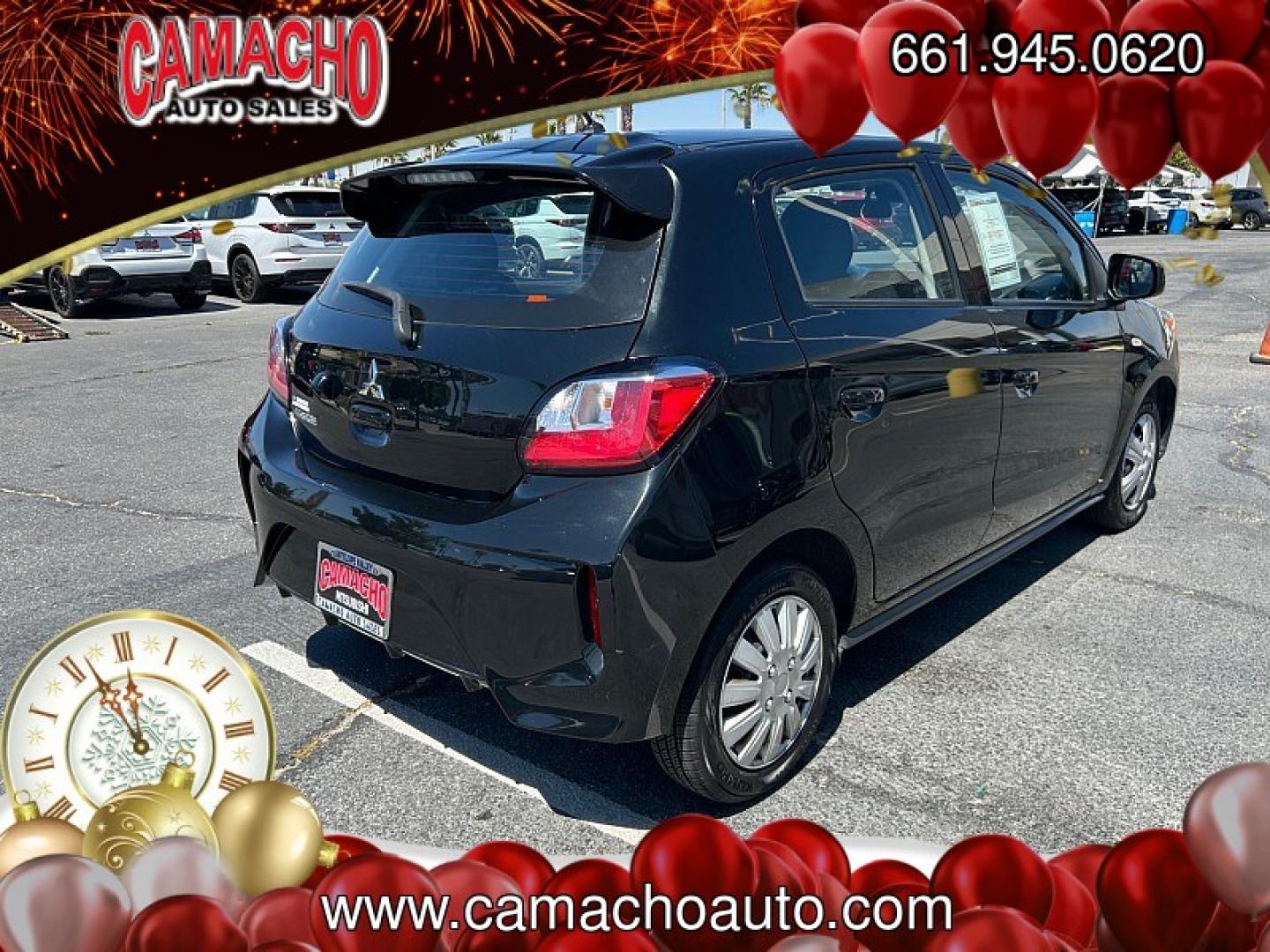 2022 Black Mitsubishi Mirage (ML32AUHJ8NH) with an 3-Cyl 1.2 Liter engine, Automatic CVT transmission, located at 412 Auto Vista Drive, Palmdale, CA, 93551, (661) 945-0620, 34.592636, -118.136681- Photo#6