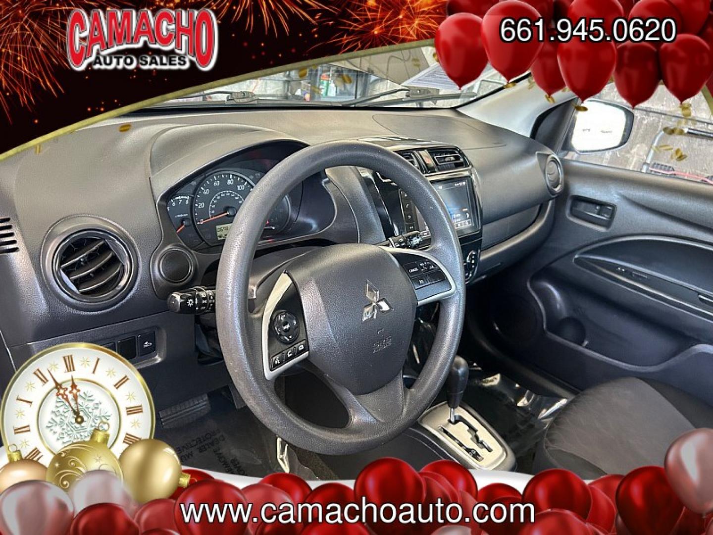 2022 Black Mitsubishi Mirage (ML32AUHJ8NH) with an 3-Cyl 1.2 Liter engine, Automatic CVT transmission, located at 412 Auto Vista Drive, Palmdale, CA, 93551, (661) 945-0620, 34.592636, -118.136681- Photo#9
