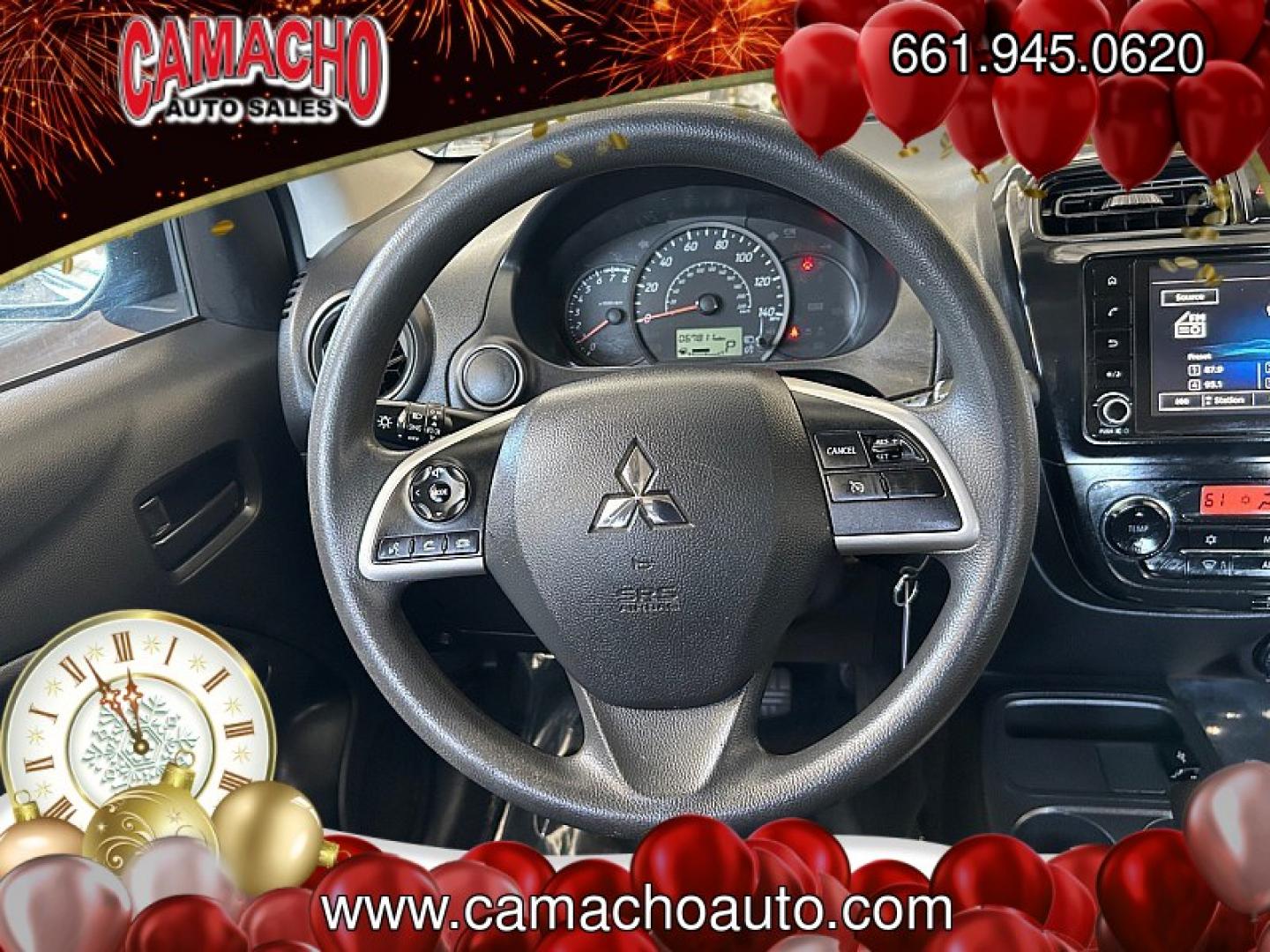 2022 Black Mitsubishi Mirage (ML32AUHJ8NH) with an 3-Cyl 1.2 Liter engine, Automatic CVT transmission, located at 412 Auto Vista Drive, Palmdale, CA, 93551, (661) 945-0620, 34.592636, -118.136681- Photo#11