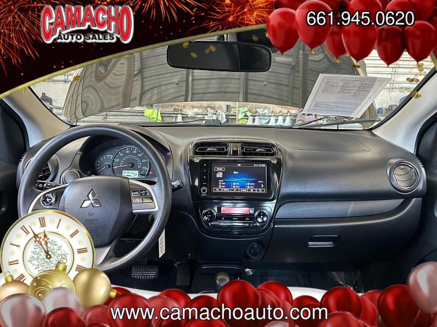 2022 Black Mitsubishi Mirage (ML32AUHJ8NH) with an 3-Cyl 1.2 Liter engine, Automatic CVT transmission, located at 412 Auto Vista Drive, Palmdale, CA, 93551, (661) 945-0620, 34.592636, -118.136681- Photo#12