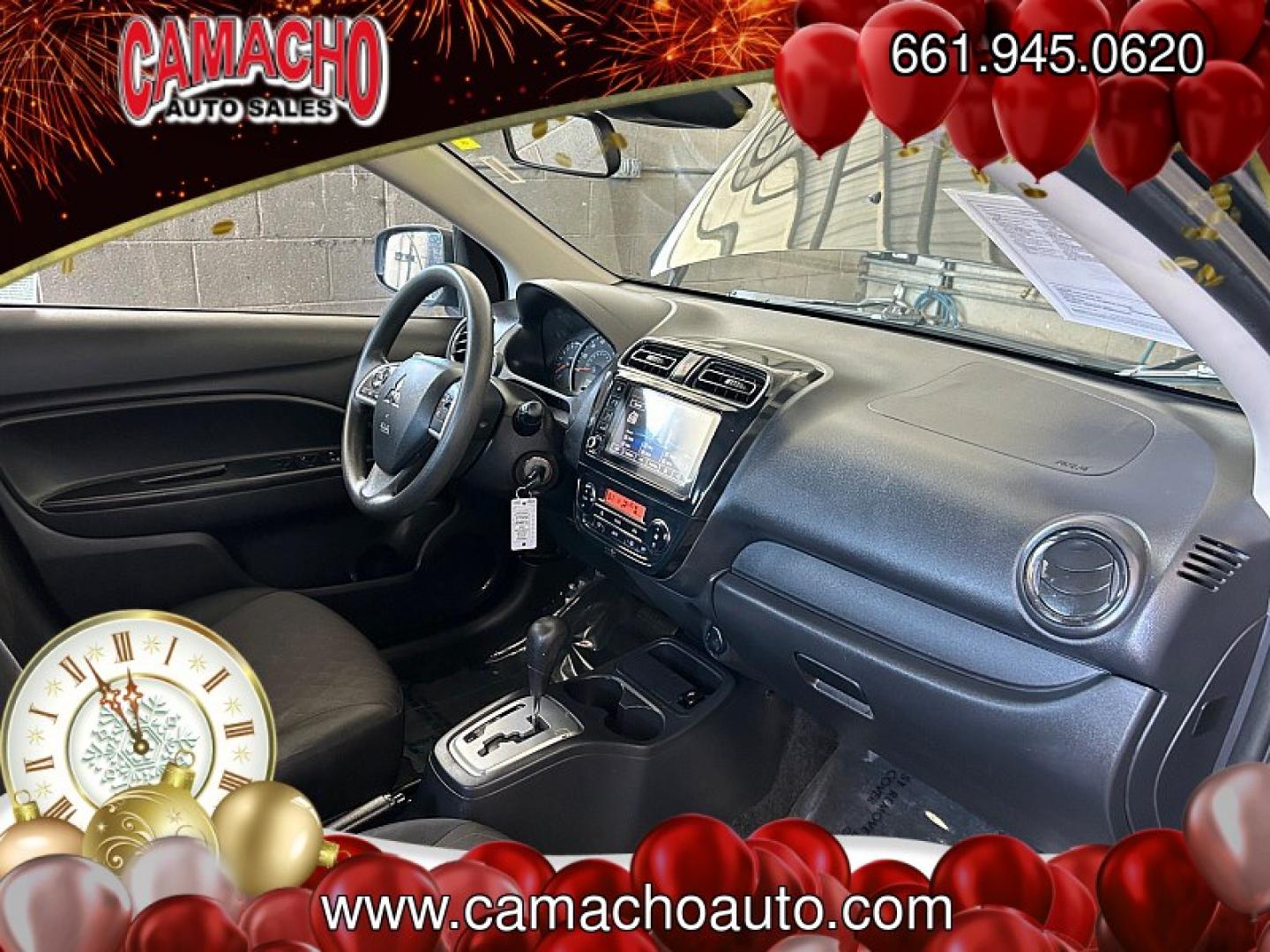 2022 Black Mitsubishi Mirage (ML32AUHJ8NH) with an 3-Cyl 1.2 Liter engine, Automatic CVT transmission, located at 412 Auto Vista Drive, Palmdale, CA, 93551, (661) 945-0620, 34.592636, -118.136681- Photo#19