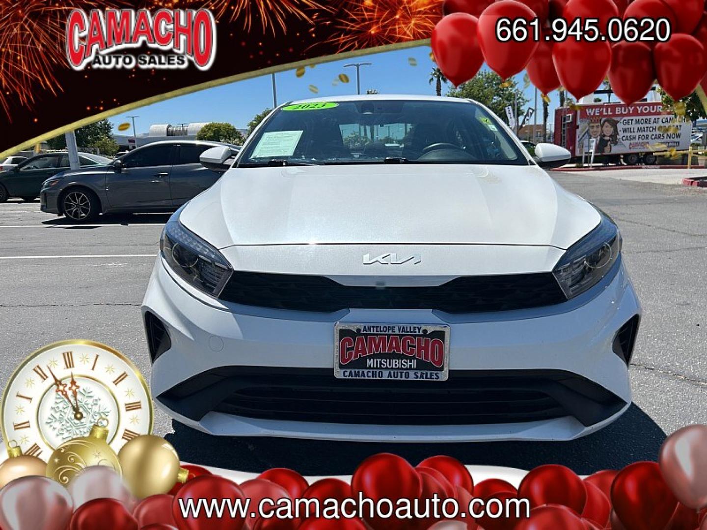 2023 White Kia Forte (3KPF24AD2PE) with an 4-Cyl 2.0 Liter engine, Automatic IVT transmission, located at 412 Auto Vista Drive, Palmdale, CA, 93551, (661) 945-0620, 34.592636, -118.136681- Photo#1