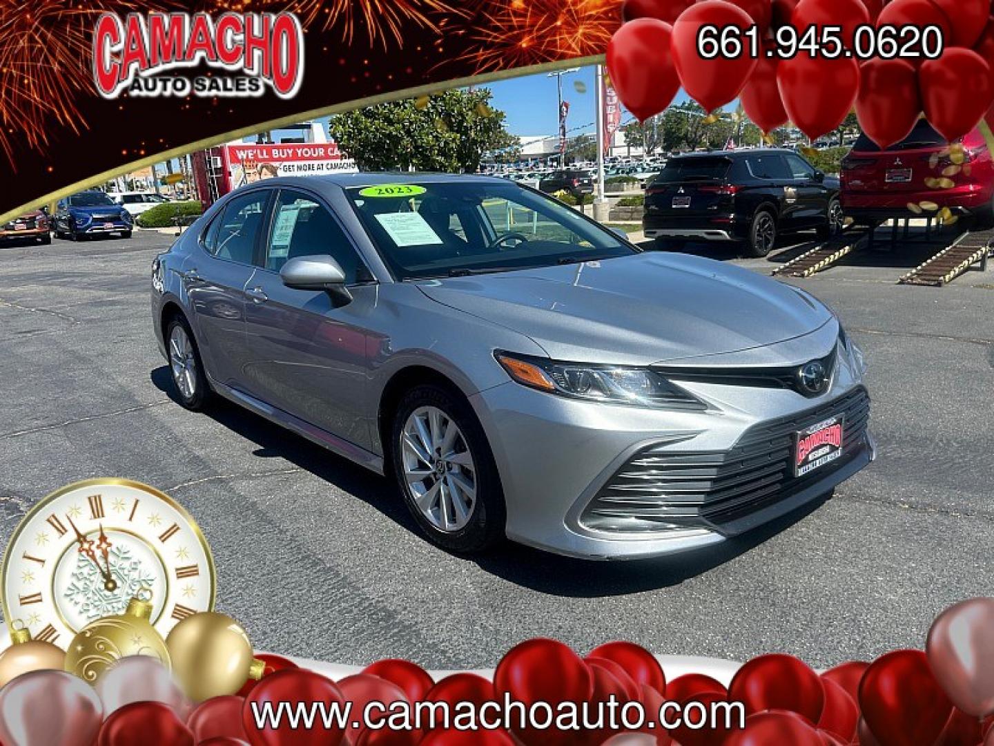 2023 Silver Toyota Camry (4T1C11AK7PU) with an 4-Cyl 2.5 Liter engine, Automatic 8-Spd w/Sequential Shift transmission, located at 412 Auto Vista Drive, Palmdale, CA, 93551, (661) 945-0620, 34.592636, -118.136681- Photo#0