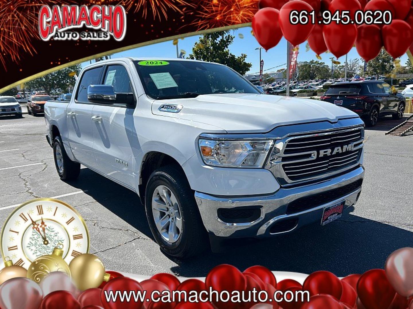 2024 White Ram 1500 2WD (1C6RREJT9RN) , Automatic 8-Spd transmission, located at 412 Auto Vista Drive, Palmdale, CA, 93551, (661) 945-0620, 34.592636, -118.136681- Photo#0