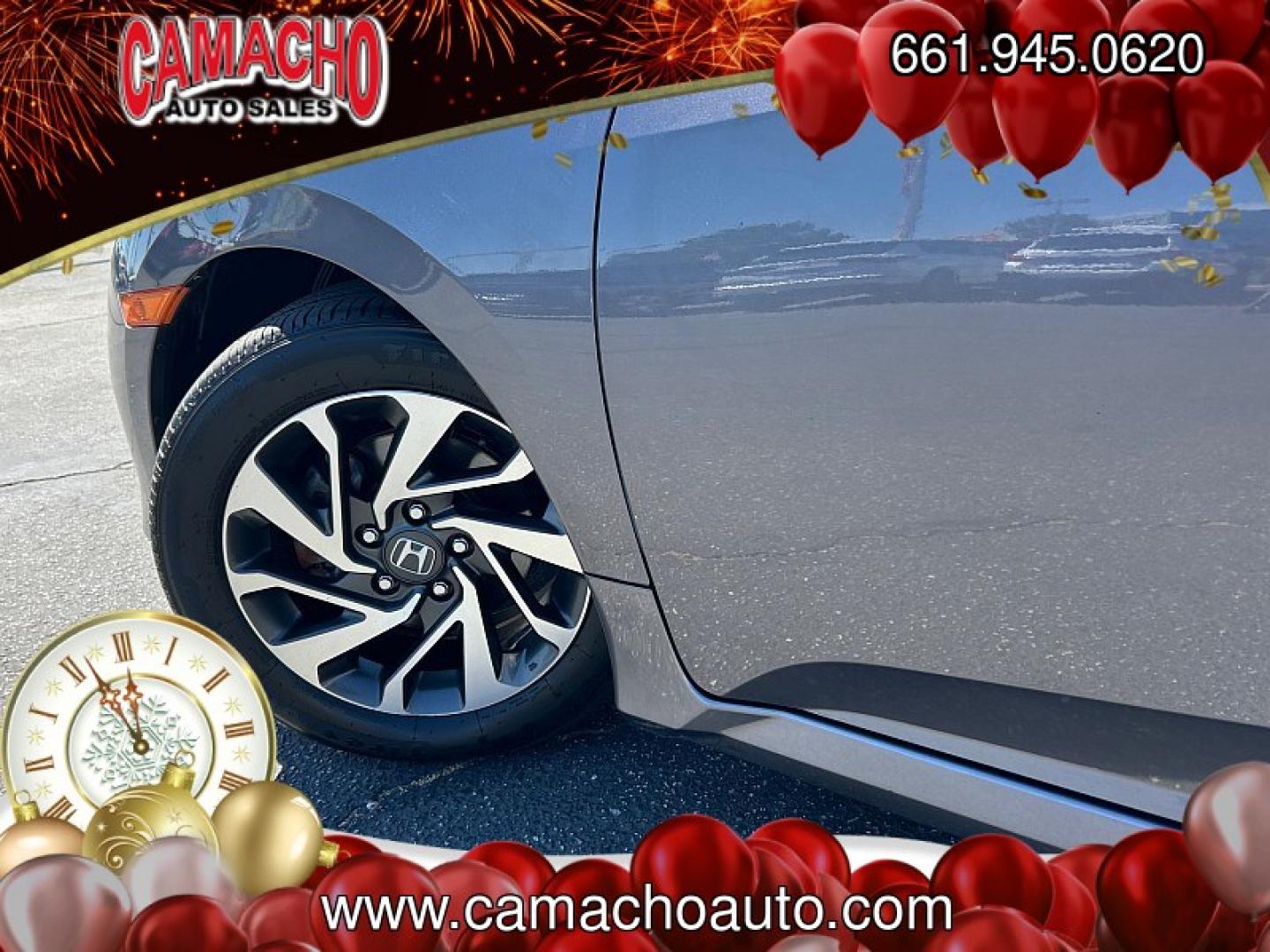 2016 Gray Honda Civic Sedan (19XFC2F79GE) with an 4-Cyl i-VTEC 2.0 Liter engine, Automatic CVT transmission, located at 412 Auto Vista Drive, Palmdale, CA, 93551, (661) 945-0620, 34.592636, -118.136681- Photo#10