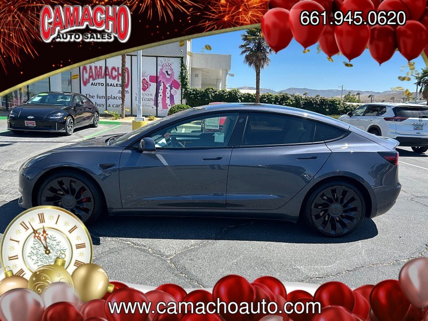 2023 GRAY Tesla Model 3 (5YJ3E1EC5PF) with an Dual AC Electric Motors engine, Single-Speed Fixed Gear transmission, located at 412 Auto Vista Drive, Palmdale, CA, 93551, (661) 945-0620, 34.592636, -118.136681- Photo#5