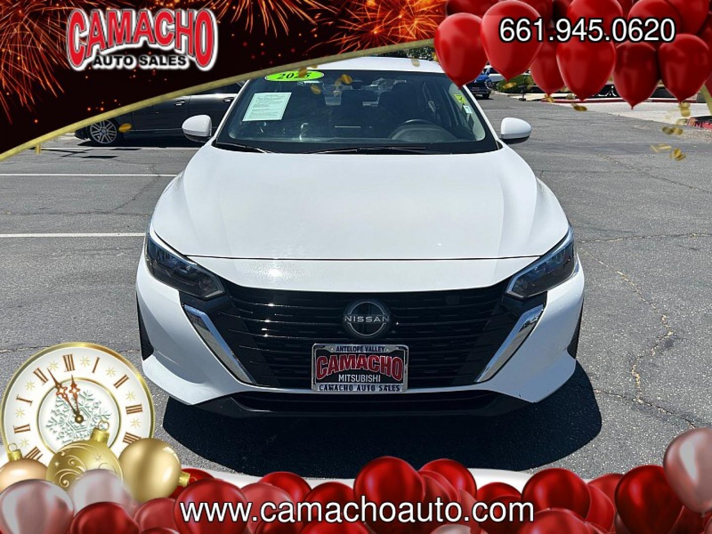 2025 WHITE Nissan Sentra (3N1AB8CV9SY) with an 4-Cyl 2.0 Liter engine, Automatic CVT transmission, located at 412 Auto Vista Drive, Palmdale, CA, 93551, (661) 945-0620, 34.592636, -118.136681- Photo#1