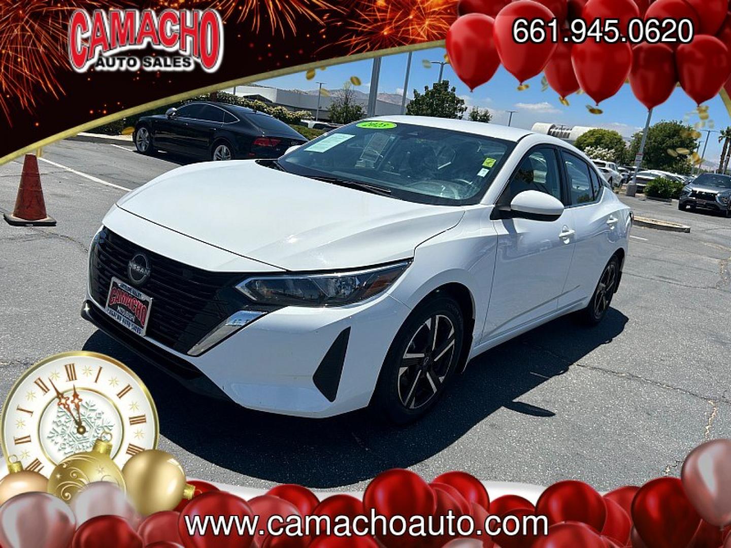 2025 WHITE Nissan Sentra (3N1AB8CV9SY) with an 4-Cyl 2.0 Liter engine, Automatic CVT transmission, located at 412 Auto Vista Drive, Palmdale, CA, 93551, (661) 945-0620, 34.592636, -118.136681- Photo#2