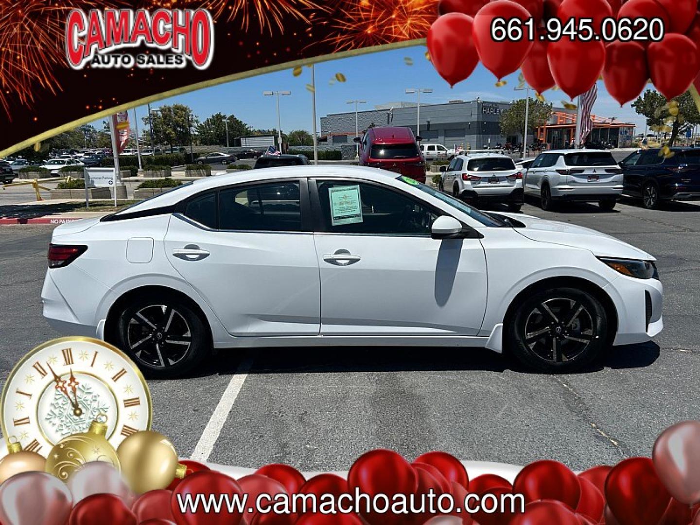 2025 WHITE Nissan Sentra (3N1AB8CV9SY) with an 4-Cyl 2.0 Liter engine, Automatic CVT transmission, located at 412 Auto Vista Drive, Palmdale, CA, 93551, (661) 945-0620, 34.592636, -118.136681- Photo#3