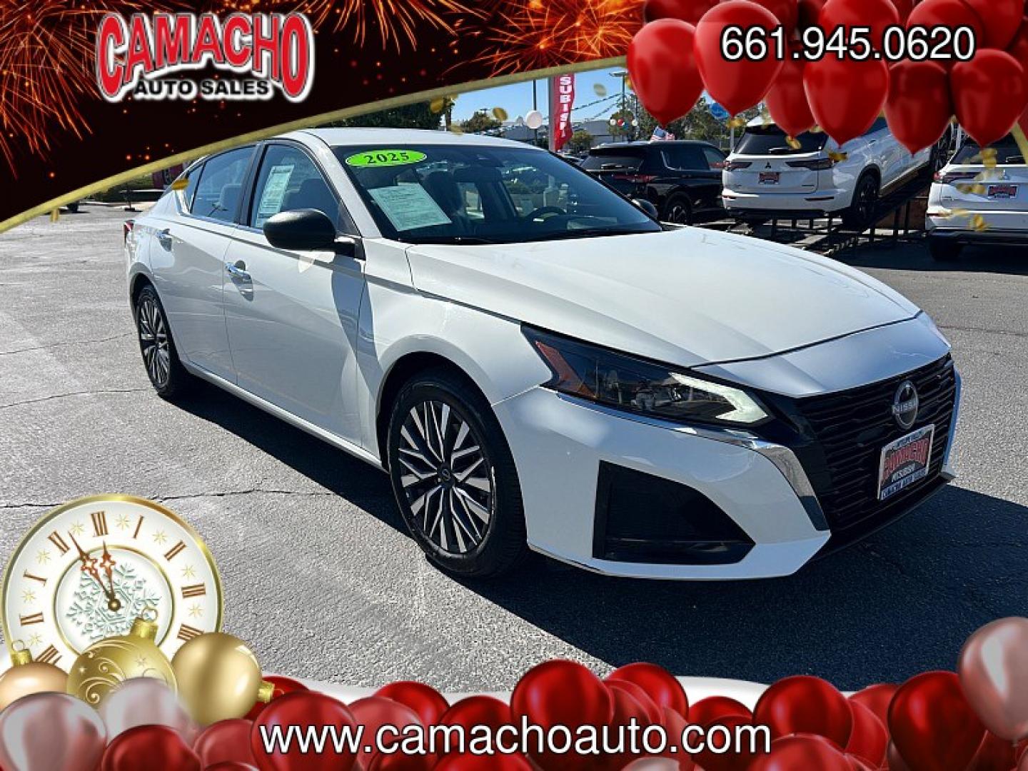 2025 White Nissan Altima (1N4BL4DV9SN) with an 4-Cyl 2.5 Liter engine, Automatic CVT transmission, located at 412 Auto Vista Drive, Palmdale, CA, 93551, (661) 945-0620, 34.592636, -118.136681- Photo#0
