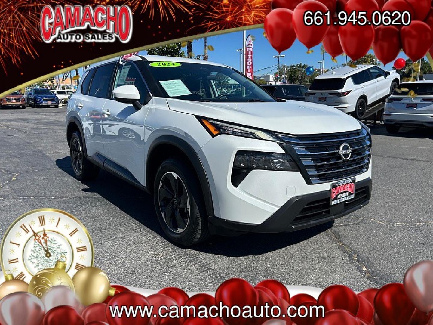 2024 White Nissan Rogue (5N1BT3BA5RC) with an 3-Cyl Turbo 1.5 Liter engine, Automatic CVT transmission, located at 412 Auto Vista Drive, Palmdale, CA, 93551, (661) 945-0620, 34.592636, -118.136681- Photo#0